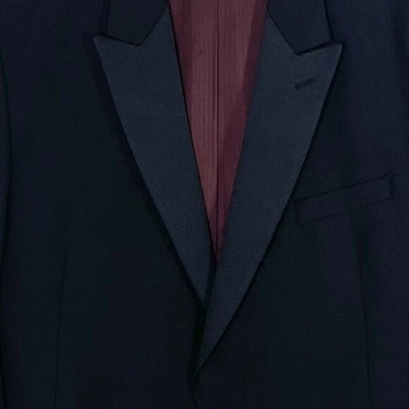 Jack Victor Tuxedo Suit Black York Super 100's Blazer Jacket 48R + Pants 43R - Picture 10 of 15